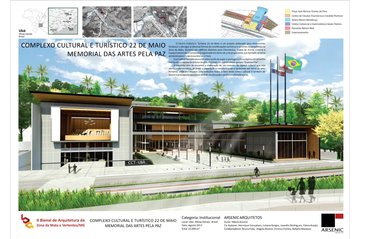 Prancha de apresentação e conceito, Centro Cultural e Turístico de Ubá, MG