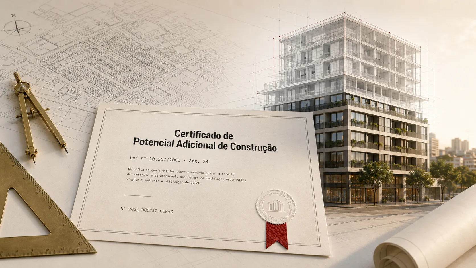 CEPAC, traduzido. Certificado emitido pela prefeitura materializando em construção