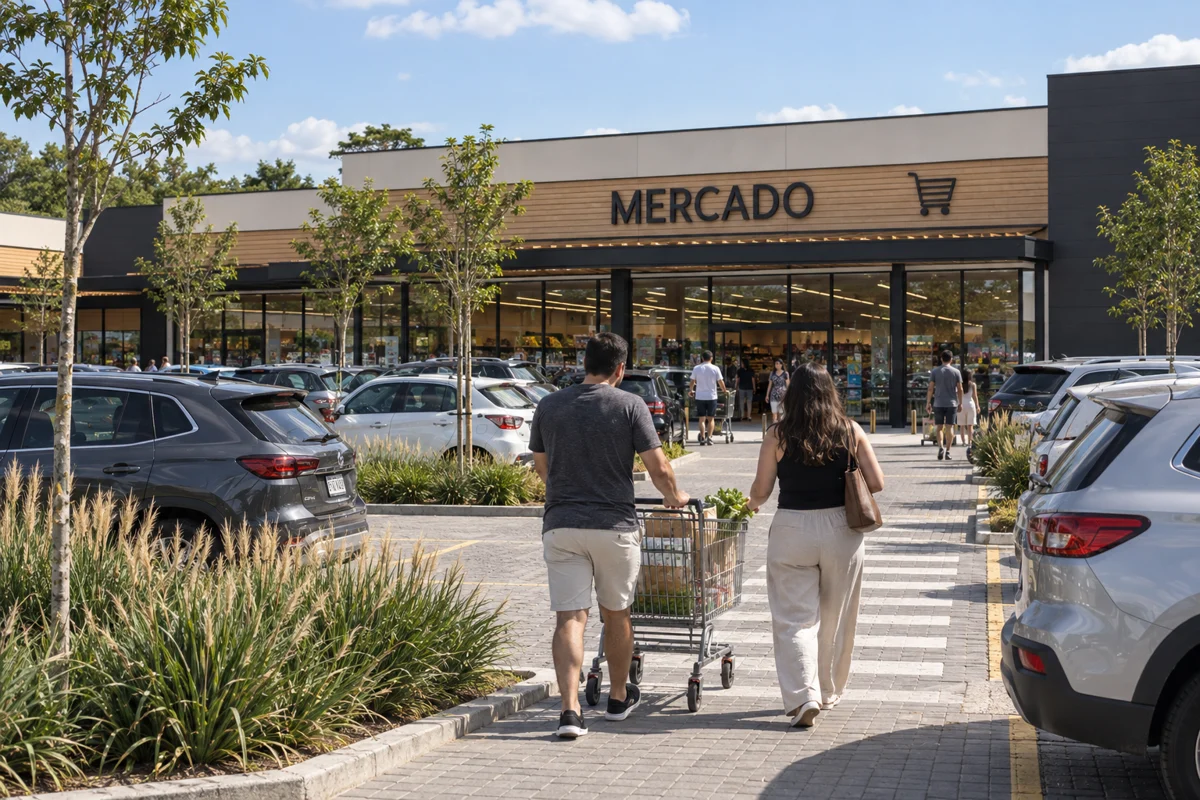 Compras no supermercado previsto como âncora.