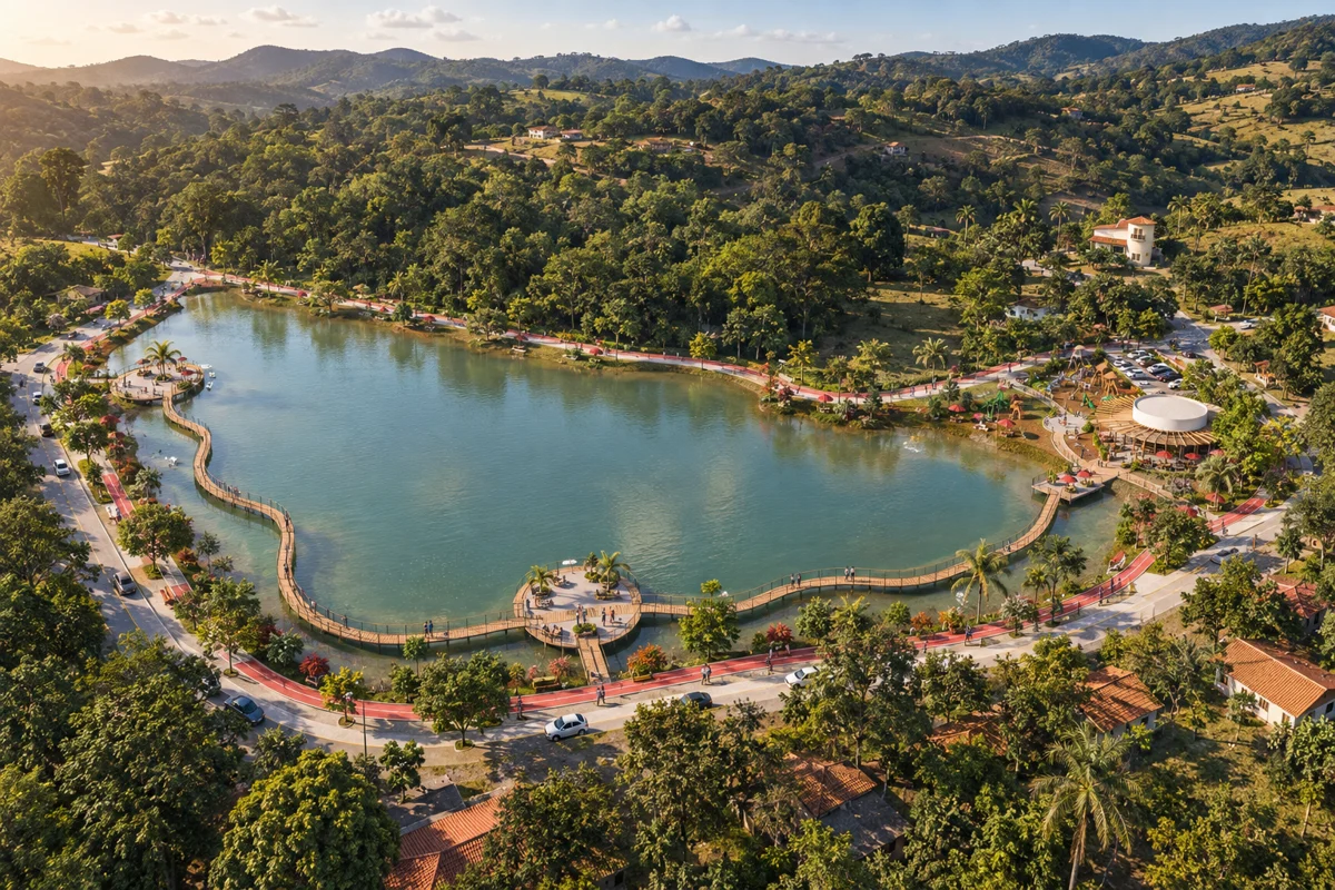 Vista geral do Lago de Palmares em Paty do Alferes