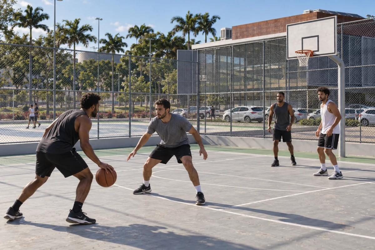 As atividades esportivas complementam o programa cívico, cultural e comercial do masterplan. Masterplan Pontão da Âncora. Araruama, RJ.