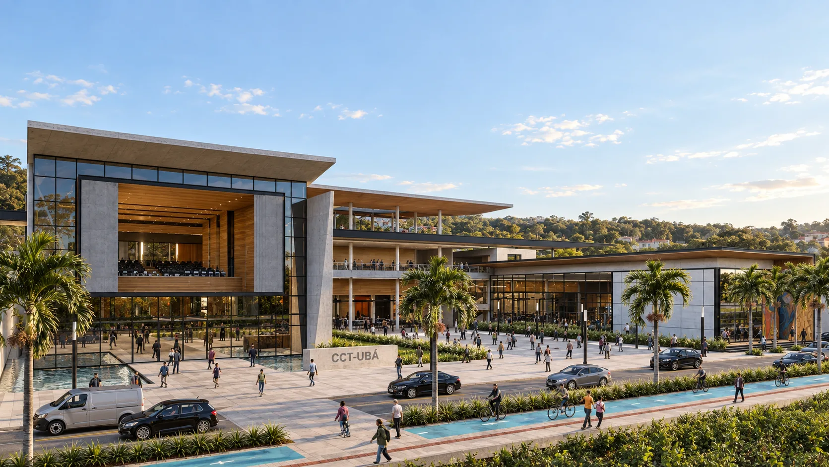 Fachada e praça cívica, Centro Cultural e Turístico de Ubá, Ubá, MG